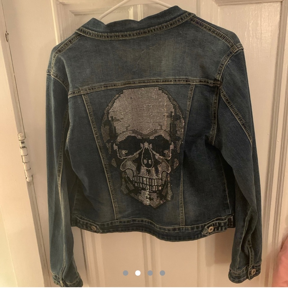 Miss Bon Bon Jean jacket w skull bought in Rome